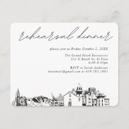 El Paso Wedding Elegantes Probe Dinner Begleitkarte