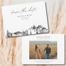 El Paso Wedding Modern Save the Date
