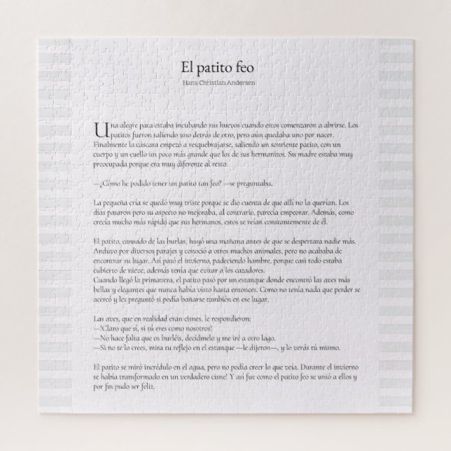 El Patito Feo Jigsaw Puzzle (Vertikal)