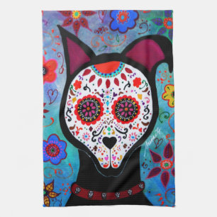 EL PERRO DOG DIA DE LOS MUERTOS KÜCHENTUCH