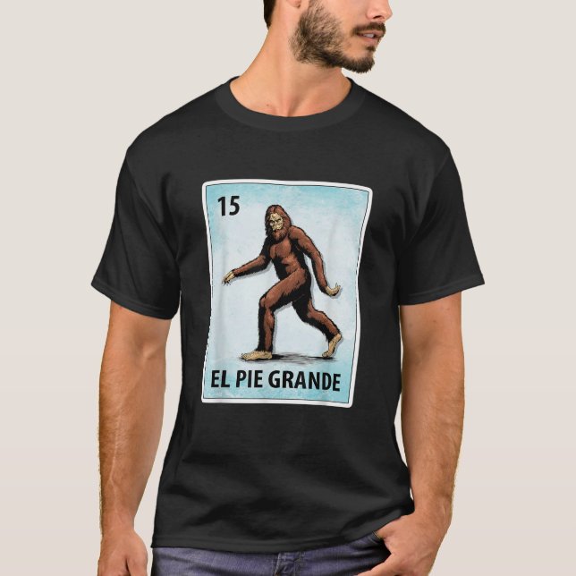 El Pie Grande Mexican Bigfoot Cards T-Shirt (Vorderseite)