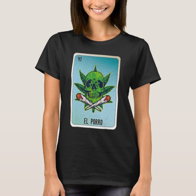 El Porro Mexican Slang Lottery Bingo Cards T-Shirt (Vorderseite)