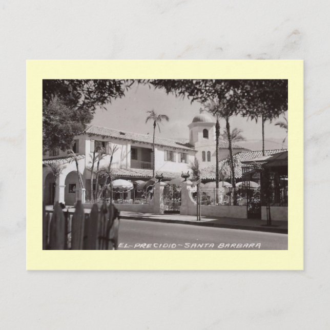 El Presidio, Santa Barbara, Kalifornien Vintag Postkarte (Vorderseite)