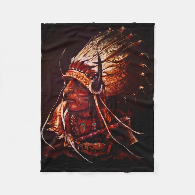 "El Reno Chief" Fleece Blanket (Vorderseite)