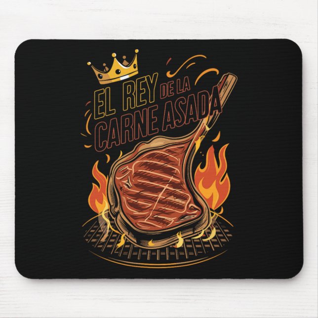 El Rey De La Carne Asada Grillen Cookout Master Ki Mousepad (Vorne)