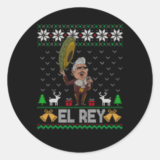 El Rey De Mexico Vicente Fernandez Mexican Legend Runder Aufkleber