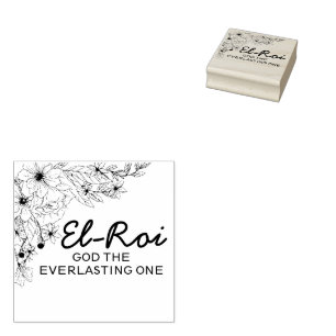 El-Roi hebräische Namen Gottes Typografie Gummistempel