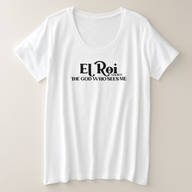 El Roi Le Dieu qui voit la Genèse 16:13 Bible  (Design devant)