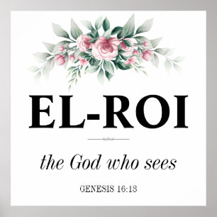 El Roi Wall Art   Christliche Bibelverse Poster