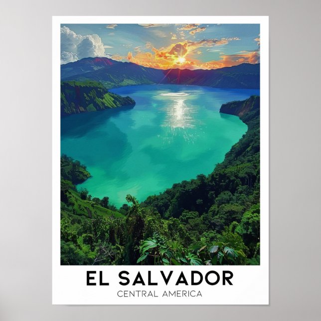 El Salvador Art - El Salvador Frames - Lake Coatep Poster (Vorne)