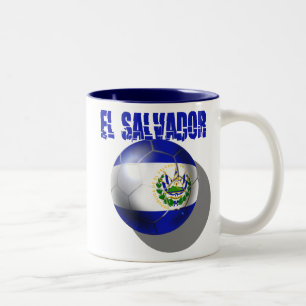 El Salvador Brasilien 2014 Futbol Cuscatlecos Zweifarbige Tasse