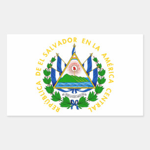 El Salvador - emblem/flag/coat of arms/symbol Rechteckiger Aufkleber