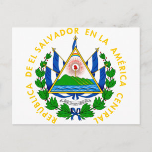 el salvador Emblem Postkarte