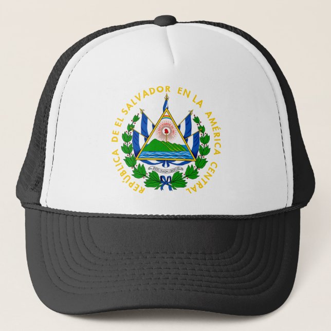 El Salvador Emblem Truckerkappe (Vorderseite)