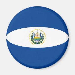 El Salvador Fischaugen-Flagge-Magnet Magnet