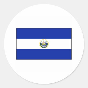 El Salvador FLAG International Runder Aufkleber