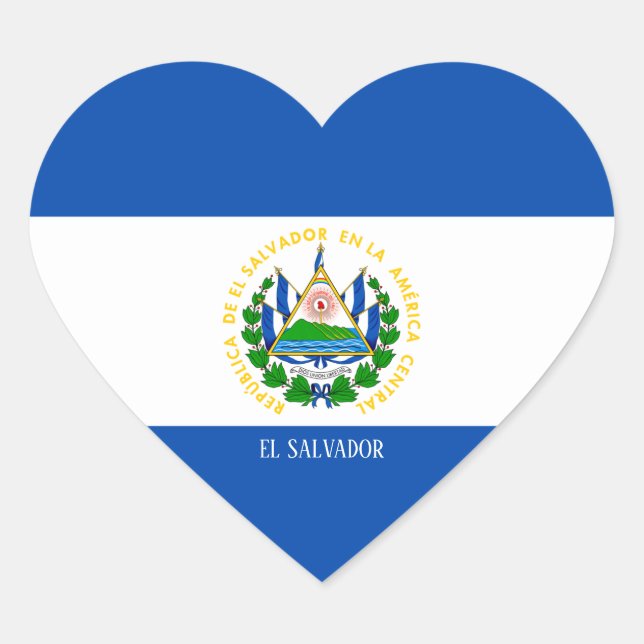 El Salvador Flag Splendid Patriotic Herz-Aufkleber (Vorderseite)