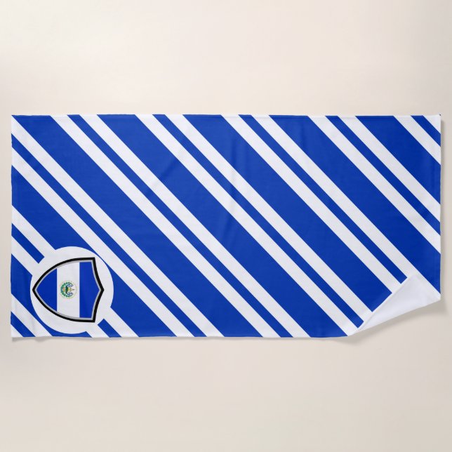 El Salvador Flag Strandtuch (Vorderseite)
