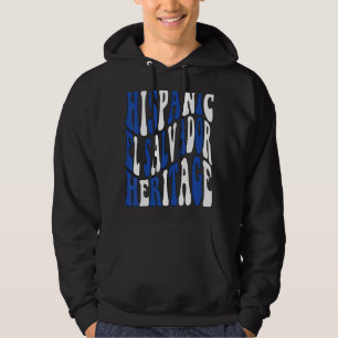 El Salvador Flagge Groovy & Wavy Hispanic Heritage Hoodie