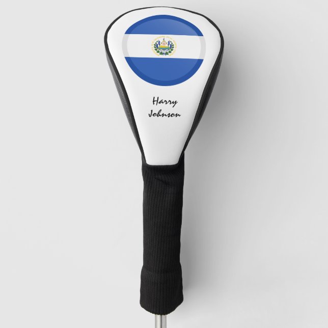 El Salvador Flagge & Mit Monogramm Golfplätze Golf Headcover (Vorderseite)