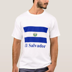 El Salvador Flagge mit Namen T-Shirt
