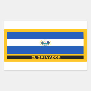 El Salvador Flagge Rechteckiger Aufkleber