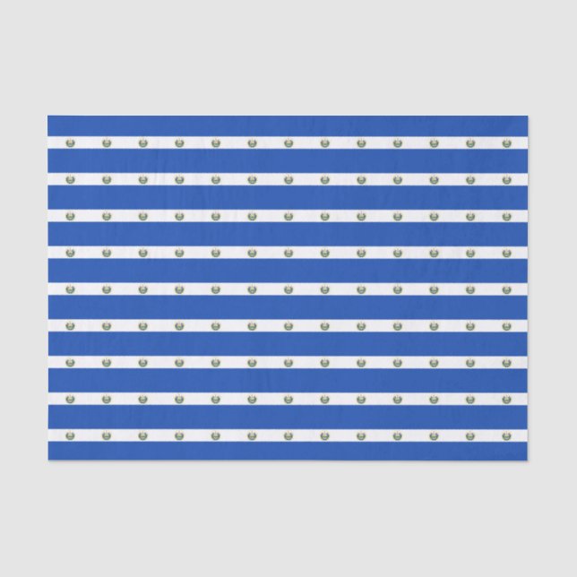 El Salvador Flagge Seidenpapier (Vorderseite)