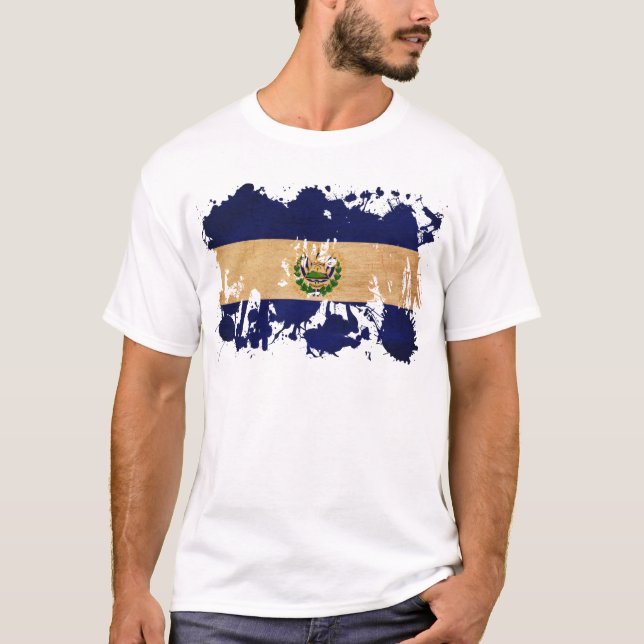 El Salvador Flagge T-Shirt (Vorderseite)