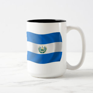 El-Salvador-Flagge-Tasse Zweifarbige Tasse