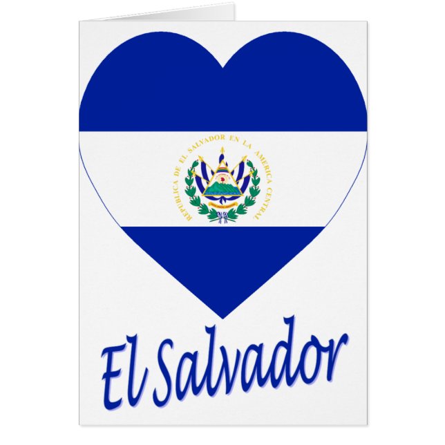 El Salvador Flaggen-Herz (Vorne)