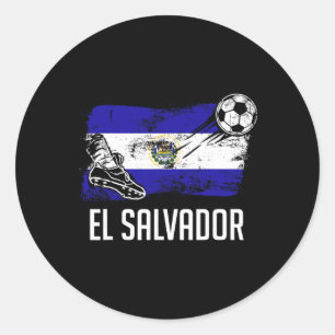 El Salvador Flaggen-Trikot salvadorianische Fußbal Runder Aufkleber