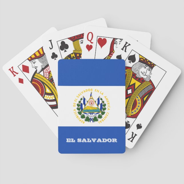 El Salvador Flaggenspiele, El Salvador Spielkarten (Rückseite)