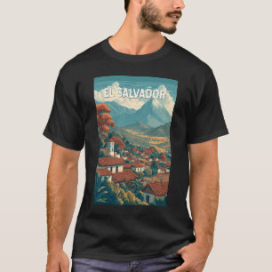 El Salvador Illustration Reise Kunst Vintage T-Shirt