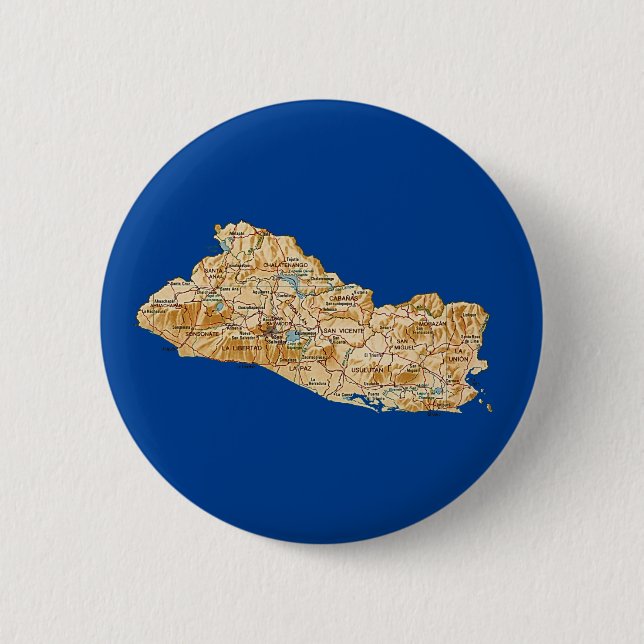 El Salvador Karten-Knopf Button (Vorderseite)