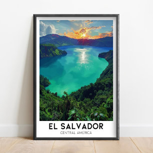 El Salvador Kunst - El Salvador Bilderrahmen - Lak Poster