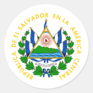 El Salvador Landeswappen Symbol Emblem Flagge Runder Aufkleber