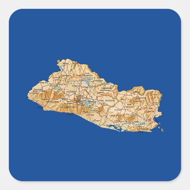 El Salvador Map Sticker (Vorderseite)