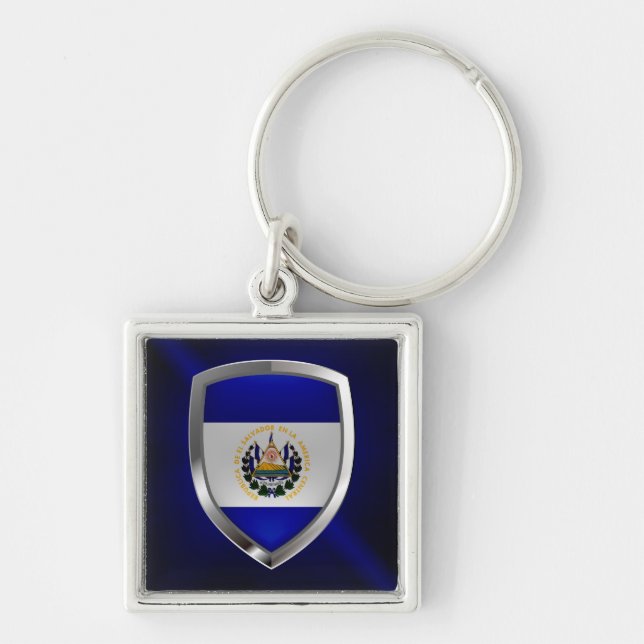 El Salvador Mettalic Emblem Schlüsselanhänger (Vorne)