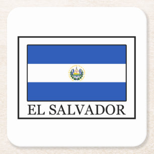 El Salvador Rechteckiger Pappuntersetzer