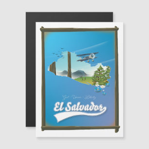 El Salvador Reiseplan Magnetkarte