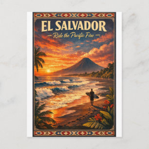 EL SALVADOR – Reite das pazifische Feuer Postkarte