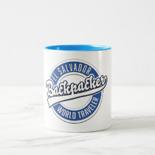 El Salvador Rucksacktourist Welt Reisender Zweifarbige Tasse
