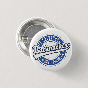 El Salvador Rucksacktourist Weltreisender Button