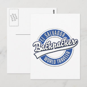 El Salvador Rucksacktouristen Postkarte