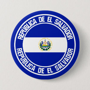 El Salvador Runde Emblem Button