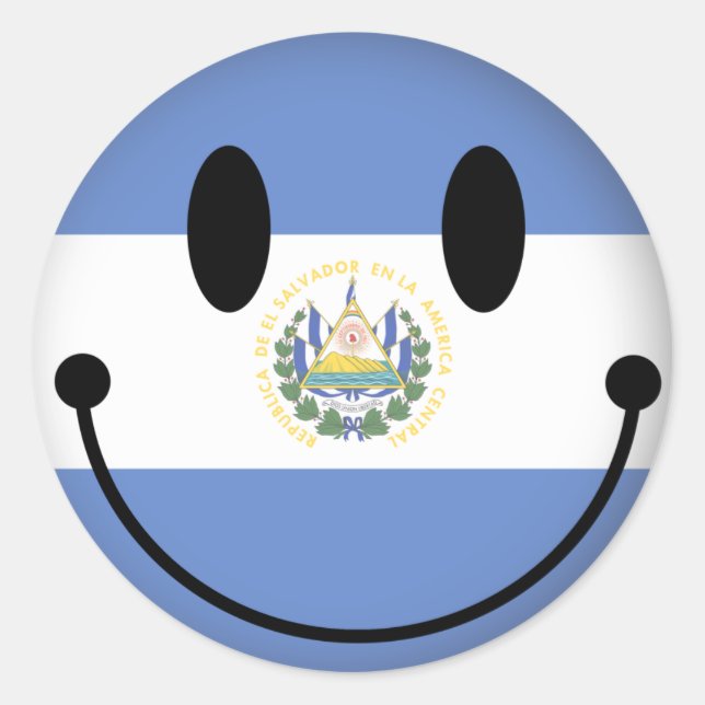 El Salvador Runder Aufkleber (Vorderseite)