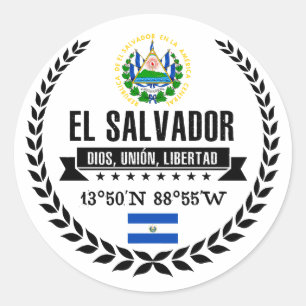 El Salvador Runder Aufkleber