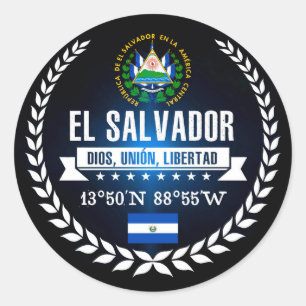 El Salvador Runder Aufkleber