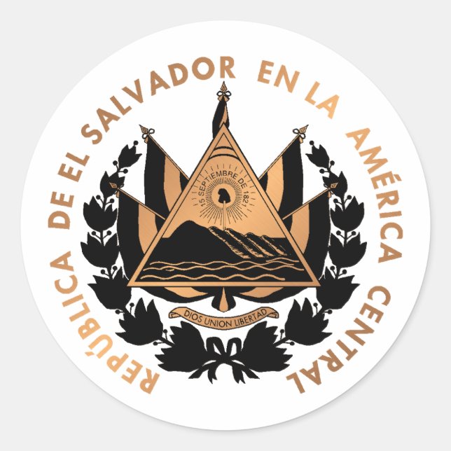 El Salvador Runder Aufkleber (Vorderseite)