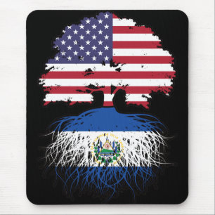 El Salvador Salvador-Amerikaner USA Baumwurzeln Mousepad